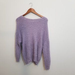 NWT Made with love by fct fuzzy  Purple sweater